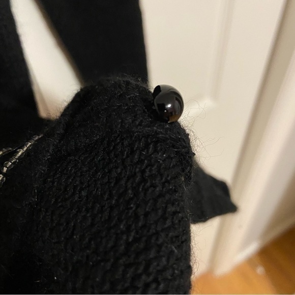 Vintage Angora Wool Silk Blend Bedazzled Embroidered Sequins Cozy Sweater Large - Picture 8 of 14